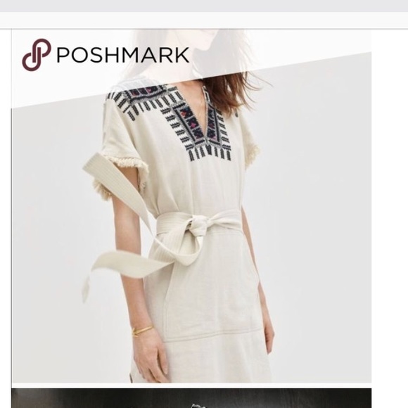 Madewell Dresses & Skirts - Madewell XXS maxi linen embroidered maxi dress